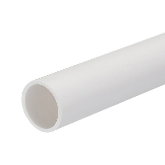 Rigid Round Pipe 21mm ID 25mm OD 20cm/8" Length White High Impact for Water Pipe, Crafts, Cable Sleeves