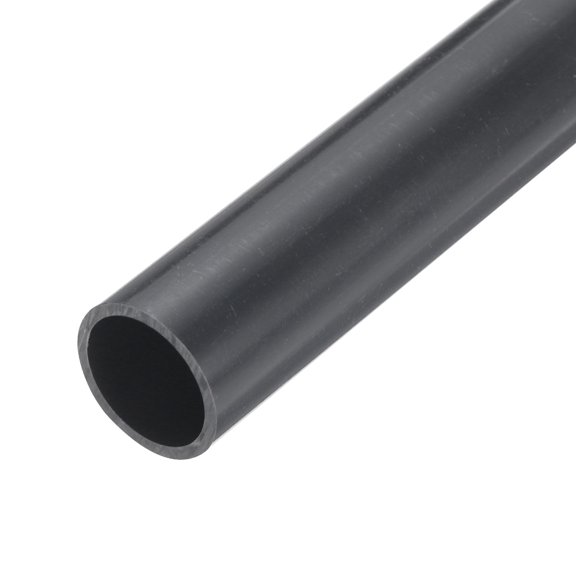 Uxcell Rigid Round Pipe 22.2mm ID 26mm OD 9" Length Dark Grey High Impact