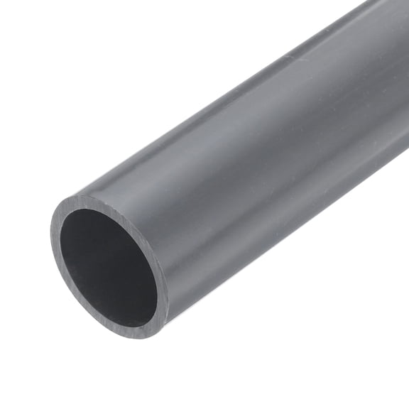 Uxcell Rigid Round Pipe 31.6mm ID 38mm OD 9" Length Light Grey High Impact