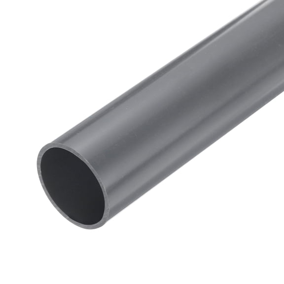 Uxcell Rigid Round Pipe 34.2mm ID 38mm OD 9" Length Light Grey High Impact