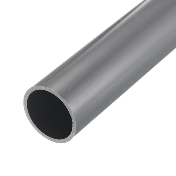 Uxcell Rigid Round Pipe Light Grey 1.45 x 1.65"(ID*OD) High Impact for Water Pipe Crafts Cable Sleeve