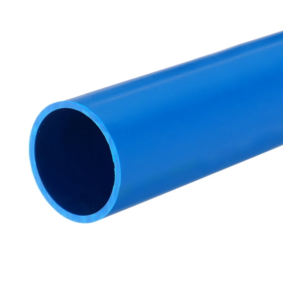Rigid Round Pipe 36mm ID 40mm OD 20cm/8" Length Blue High Impact for Water Pipe, Crafts