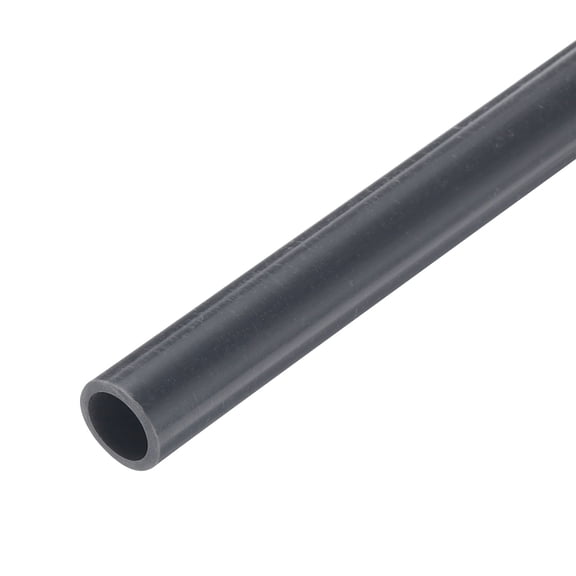 Uxcell Rigid Round Pipe 6mm ID 8mm OD 9" Length Dark Grey High Impact