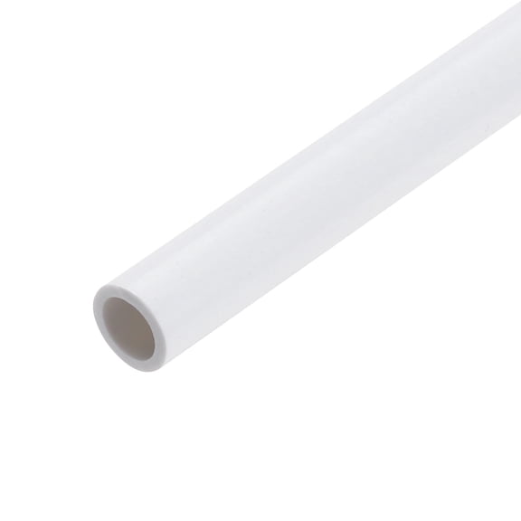 Uxcell Rigid Round Pipe 6mm ID 8mm OD 9" Length White High Impact