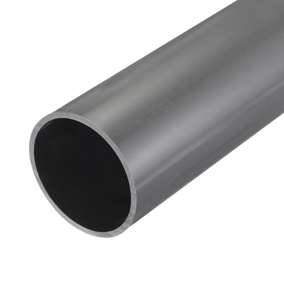 Uxcell Rigid Round Pipe Light Grey 3.2 x 3.54"(ID*OD) High Impact for Water Pipe Crafts Cable Sleeve