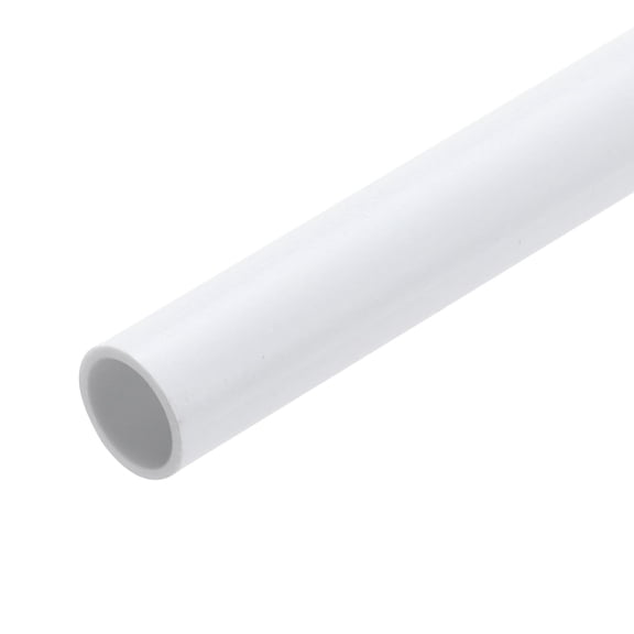 Uxcell Rigid Round Pipe 9mm ID 11mm OD 9" Length White High Impact