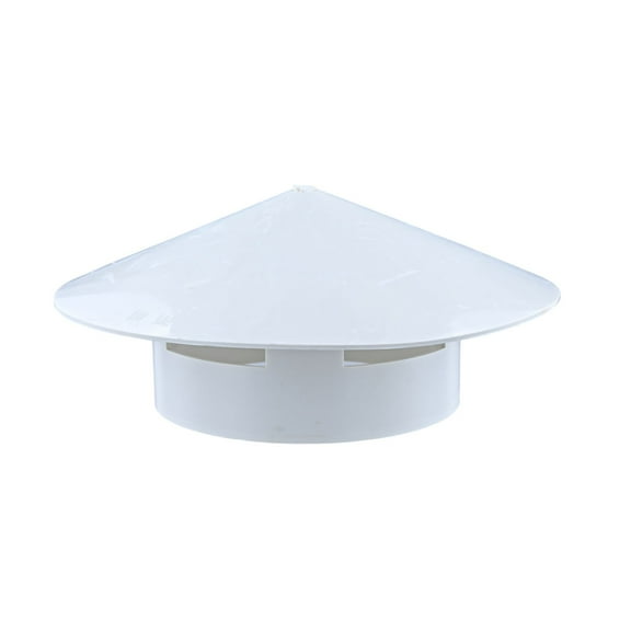 PVC Roof Ventilation Grille Rain Cap Round Hood 75-160mm Pipe Ventilation Cap