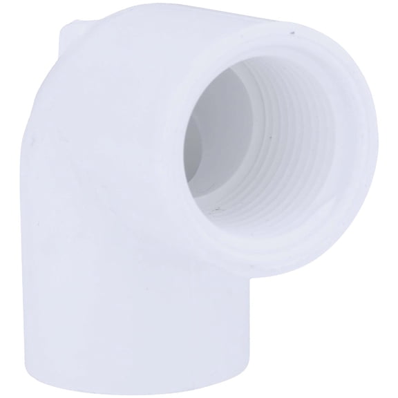 Genova Products PVC Threaded 90 Degree Elbow - White - Set of 10, 0.75 In.