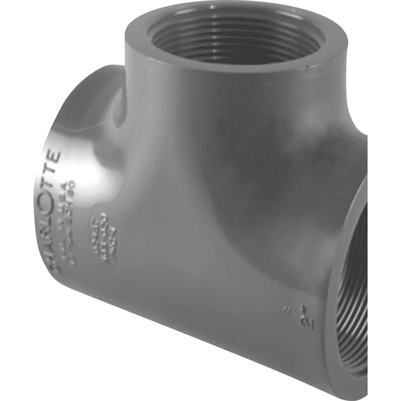 PVC Schedule 80 Tee (FIP X FIP X FIP) - Single Pack  Residential Use, Standard Application