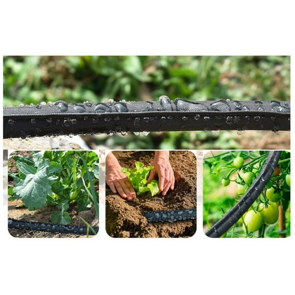 PVC Seepage Pipe for Garden Hose - Flexible Flat Soaker Water Belt 25ft to 100ft