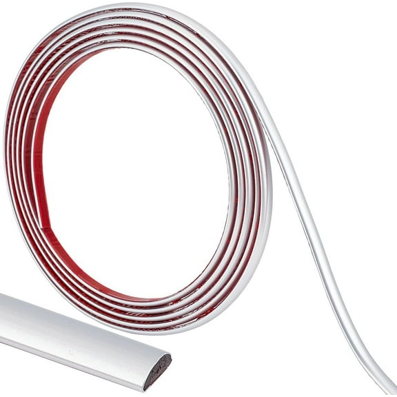 PVC Self-Adhesive Flexible Molding Trim Ceiling Molding Wall Trim for Furniture Door Wardrobe Home Decor Silver 8x3mm 3m/roll