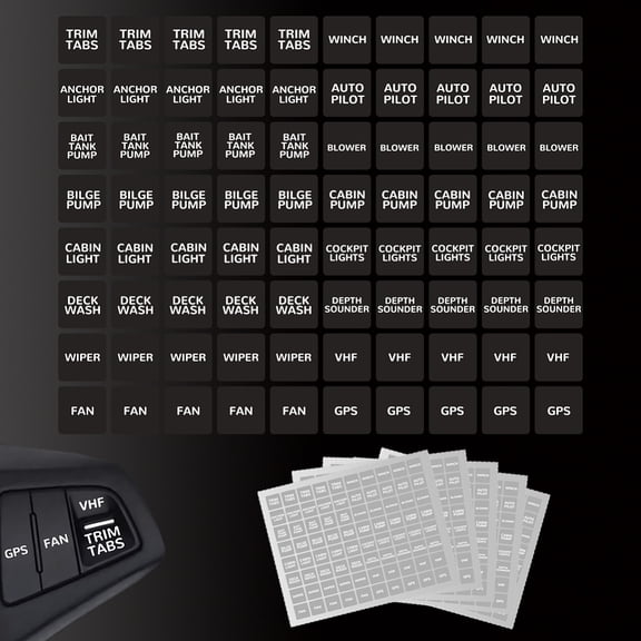 PVC Self-Adhesive Stickers Writable Label Stickers Rectangle Word 220x175mm 80pcs/sheet 5sheets/set