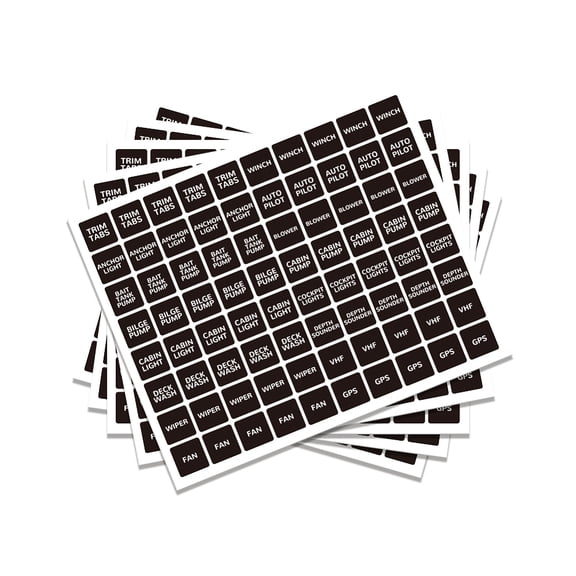 PVC Self-Adhesive Stickers Writable Label Stickers Rectangle Word 220x175mm Sticker: 19x19mm 80pcs/sheet 5sheets/set