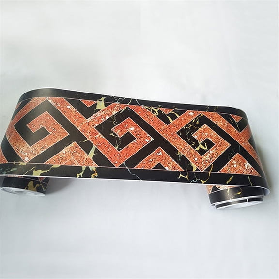 PVC Self-adhesive Wallpaper Borders Baseboard Sticker Kitchen Dining Room Living Room Waist Line Toilet Bathroom Wall Home Decor