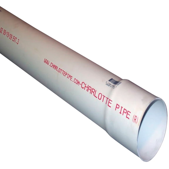 PVC Sewer & Drain Pipe, 3-In. x 10-Ft.
