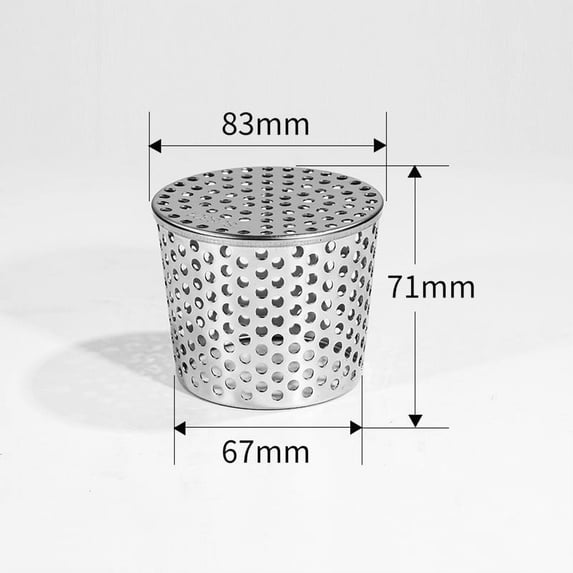 PVC Sewer Pipe Screen Cover 304 Stainless Steel Straight Insert Filter for Roof Floor Side Drains, Conical Rodent Proof Strainer for Outdoor Water Drainage