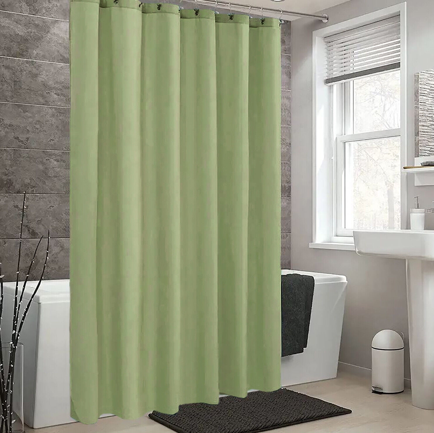 PVC Shower Curtain Liner Waterproof (70" x 72") (Sage)