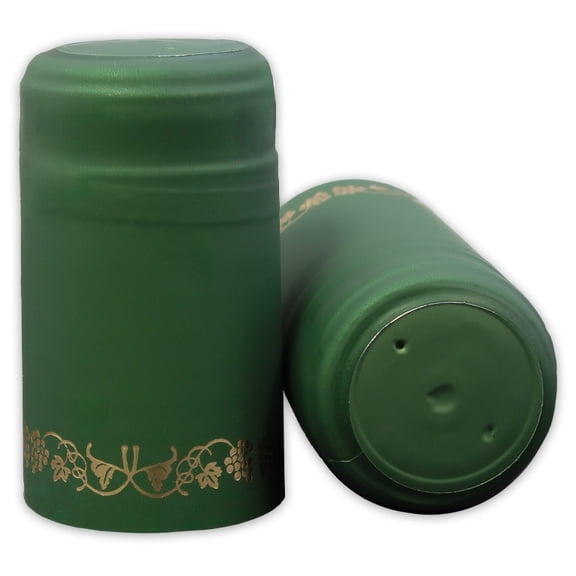 PVC Shrink Wraps - Green w/Gold Grapes