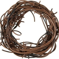 PVC Simulation Barbed Wire 2.4M Fake Barbed Wire Prop  Halloween Decor-2Pcs Brown
