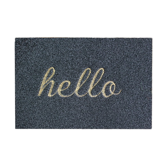 PVC Simulation Grass Door Mat (23.6x15.7in) - Welcome Entrance Mat for Entryway, Dust/Mud Removal Scraper Mat for Home & Outdoor