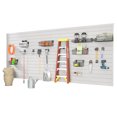 thumbnail image 1 of PVC Slatwall Paneling Garage Storage System, 8Ft X 4Ft Wall-Mounted Panels with Hooks for Garage Shelves and Tool Organization, 1 of 9