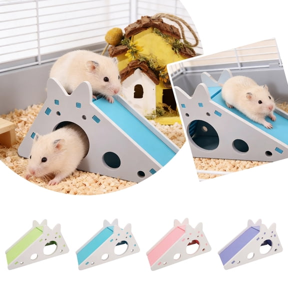 Small Animal Hideout with Ladder & Slide â Chew-Resistant Hamster Hideaway, Spacious Playhouse for Guinea Pigs, Bunnies, Rabbits & Chinchillas