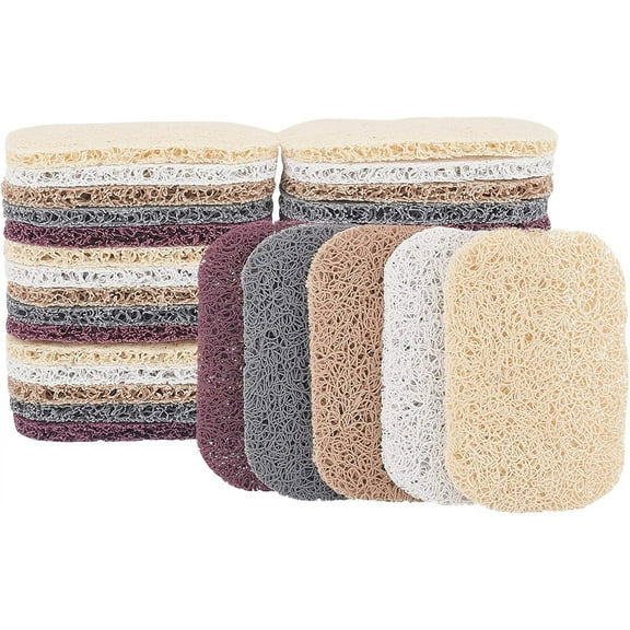 PVC Soap Saver Pads Oval for Soap Dish Soap Holder Accessory Mixed Color 118x76x10mm 5 colors 6pcs/color 30pcs/set