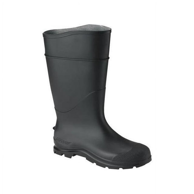 PVC Soft Toe Men Work Boots&#44; Size 11 - Black