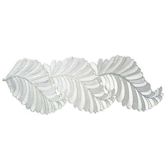 PVC Stamped Hollow Floral Table Runner for Dining Room, Festive Long Table Decoration with Non-Slip Design, Heat Insulated & Water Resistant, 1 Pc