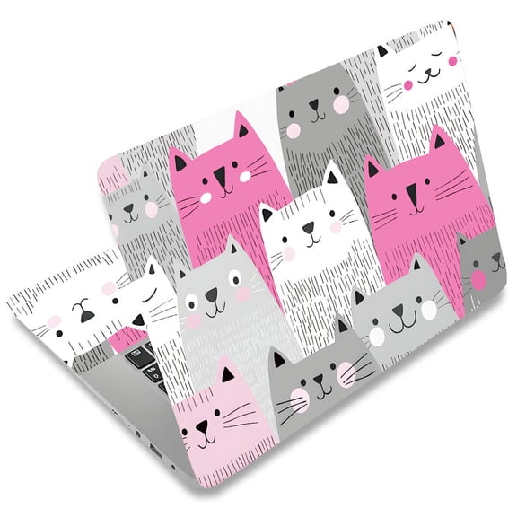 PVC Sticker for Laptop Cat Shape 90~270x120~380mm 3pcs/set for DIY