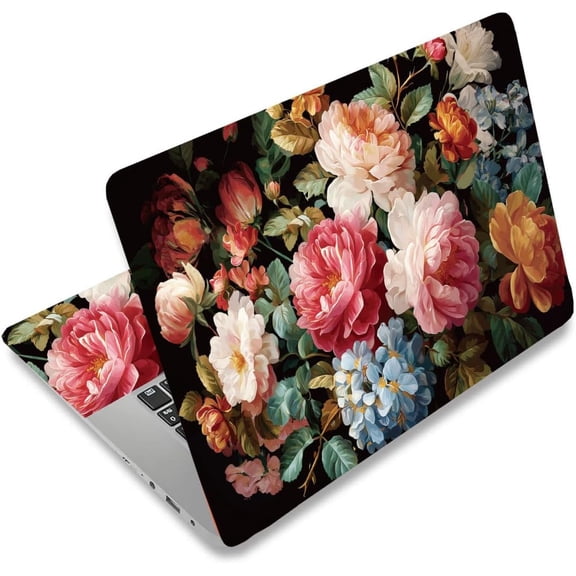 PVC Sticker for Laptop Flower 90~270x120~380mm 3pcs/set Pattern 3