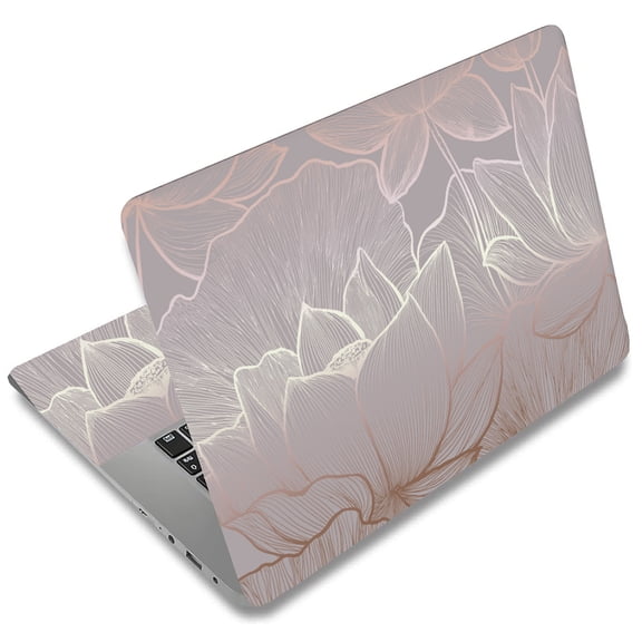 PVC Sticker for Laptop July Lotus 90~270x120~380mm 3pcs/set