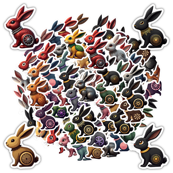 PVC Stickers Cute Animal Stickers Waterproof Graffiti Stickers for Suitcase Fridge