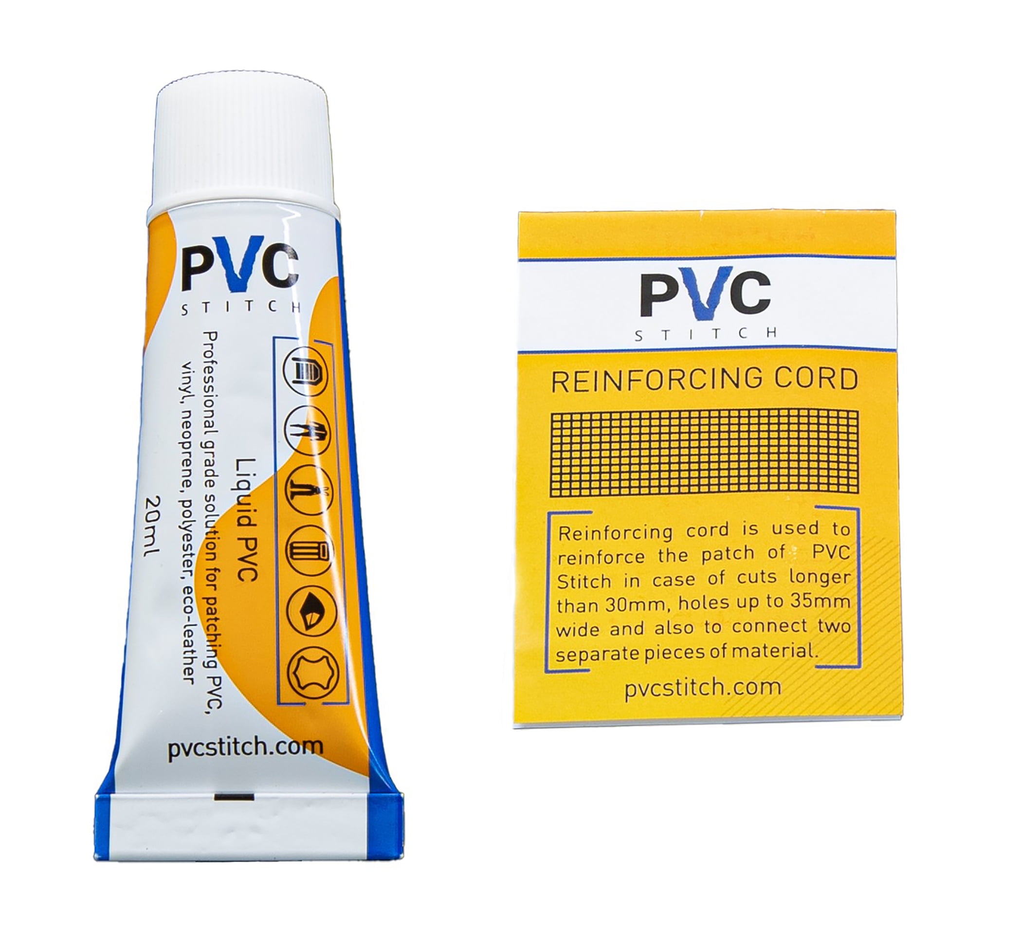 PVC Stitch Liquid Waterproof Repair Patch for Air Mattresses, Waterbeds,  Above-Ground Pools, Bouncy Houses, Hot Tubs, Air Tracks, Works on Blow up  PVC
