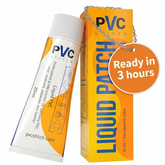 PVC Stitch Liquid Waterproof Repair Patch for Air Mattresses, Waterbeds, Above-Ground Pools, Bouncy Houses, Hot Tubs, Air Tracks, Works on Blow up PVC & PU Inflatables