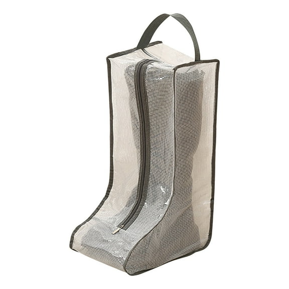 PVC Storage Cover for Short Boots & Board Shoes - Clear Window Design, Portable Mildew-Proof Boot Protector, Easy-to-Clean Shoe Cover for Seasonal Boot Storage (20x40cm)
