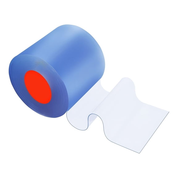 PVC Strip Curtain 101ft x 12in, Clear Plastic Door Strip Roll, Walk in Freezer Strips for Warehouse Garage Supermarket Barn Pet House Doorways
