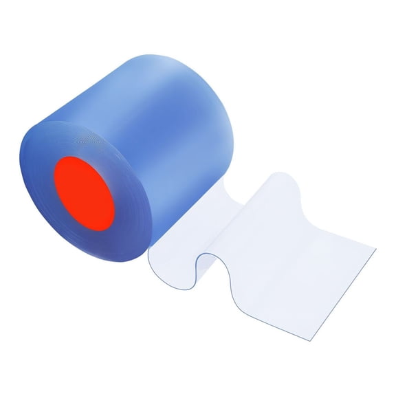 PVC Strip Curtain 101ft x 12in, Clear Plastic Door Strip Roll, Walk in Freezer Strips for Warehouse Garage Supermarket Pet Door