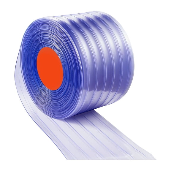 PVC Strip Curtain 150ft x 12in, Clear Plastic Door Strip Roll, Freezer Cooler Curtain for Warehouse Garage Supermarket Pet Door