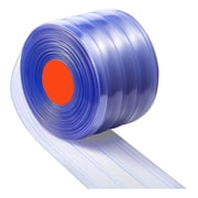 PVC Strip Curtain 75ft x 8in, Clear Plastic Door Strip Roll, Walk in Freezer Curtain, Ribbed PVC Strips for Warehouse Garage Cooler Doorway