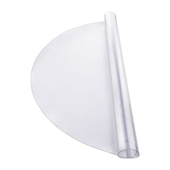 PVC Table Protector 42 Inch Round, Clear Plastic Desk Cover 2.0mm Thick - Scratch & Heat Resistant, Waterproof Table Cover for Dining Table, Kitchen Counter & Office Desk