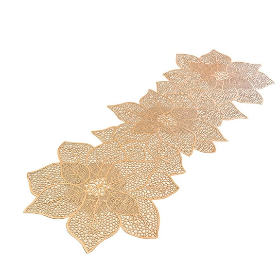PVC Table Runner Decorative Table Runner, Waterproof Non Slip Table Runner Easy Clean Table Runner, Heat Resistant Floral Pattern Table Runner For Dining Table Home Party Decoration