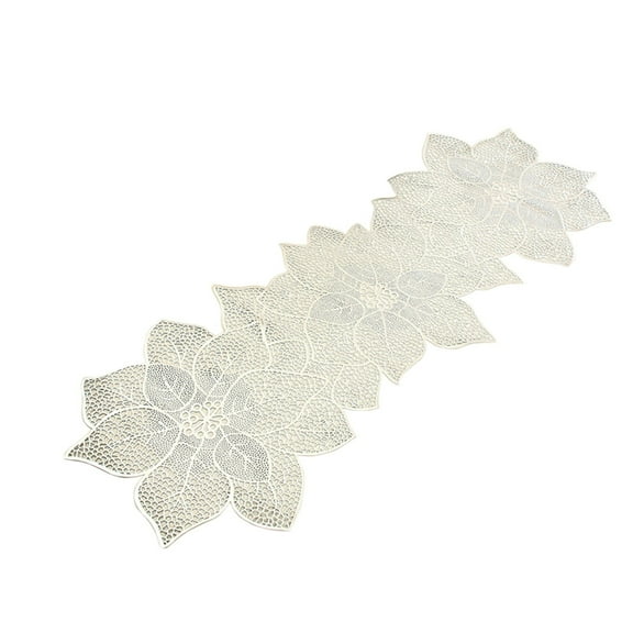 PVC Table Runner Decorative Table Runner, Waterproof Non Slip Table Runner Easy Clean Table Runner, Heat Resistant Floral Pattern Table Runner For Dining Table Home Party Decoration
