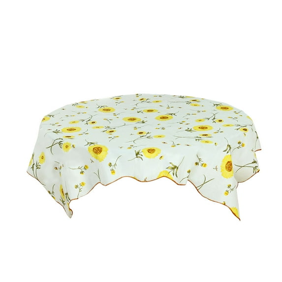 Tablecloth for Rectangular Table 53" x 53" Flower Print Oil-Proof