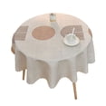 thumbnail image 1 of PVC Tablecloths Premium Feel Table Runner Round Table Cloths Water and Oil Resistant Small Round Table Cloths Coffee Table Cloths（47.24" diameter Round）, 1 of 1