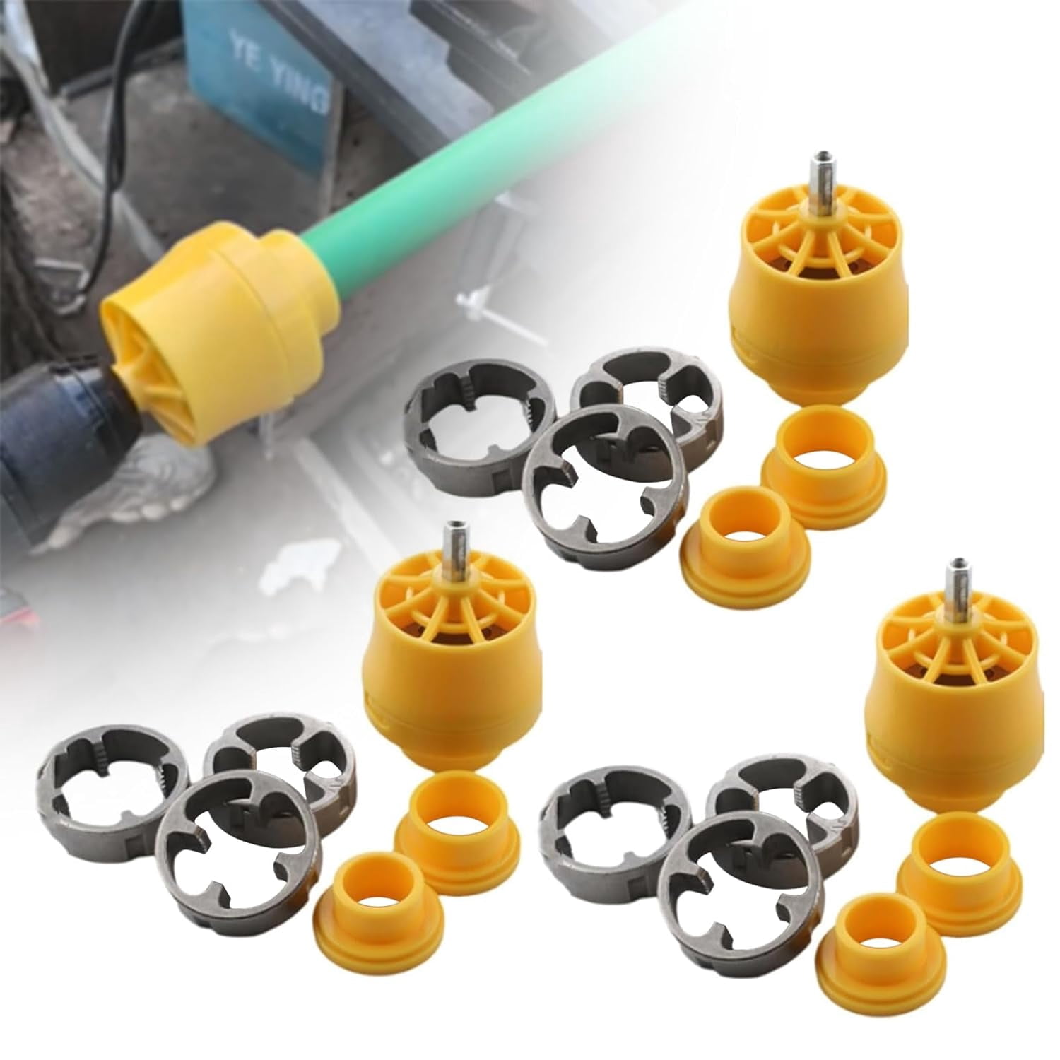 PVC Pipe Threader Kit with 1/2In 3/4 In 1 Inch Dies Pipe Threader Pipe Round Die | Malaysia PVC Pipe Threader Kit with 1/2In 3/4 In 1 Inch Dies Pipe Threader Pipe Round Die | Malaysia