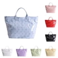 thumbnail image 1 of PVC Tote Bag Women's Stylish Floral Cutout Plastic Tote Purse Large Letters Print Hobo Handbag for Work Beach Gift for Daily Shopping Travel, 1 of 5
