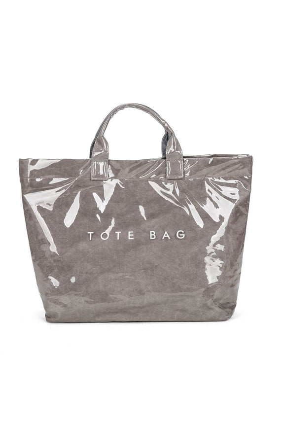 PVC Tote Bag for Women,Plastic Handbag Letter Printed Hobo Bag Large Work Tote Bag,Tear-Proof Large-Capacity Crossbody Tote For Commute Travel