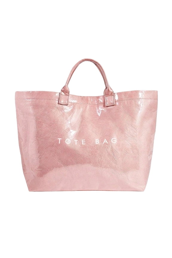 PVC Tote Bag for Women Trendy Plastic Tote Bag Leopard Bags Cheetah Letters Print Bags Large Canvas Hobo Handbag