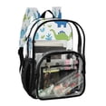thumbnail image 1 of PVC Transparent Backpack Stylish & Durable Clear Backpack Perfect for School, Travel and Outings Adorable Ccartoon Dinosaur, 1 of 7